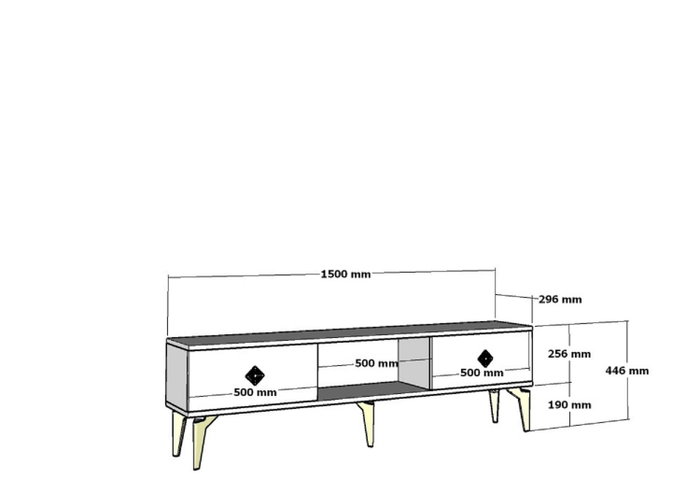 Hanah Home Doruk Fireplace - Blanco y Dorado